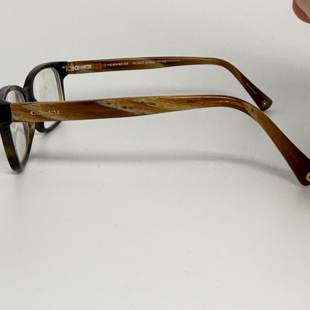 Coach HC 6047 Libby Eyeglasses Dark Tortoise Light Brown Horn 49-16-135 22149 - Picture 2 of 7